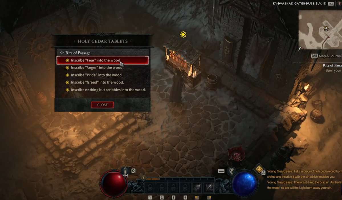 Rite of Passage quest in Diablo 4