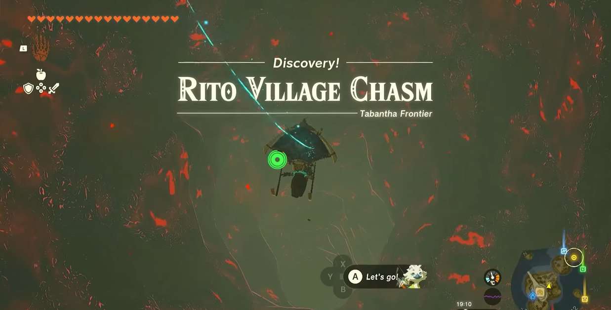 Rito Village Chasm in Zelda Tears of the Kingdom