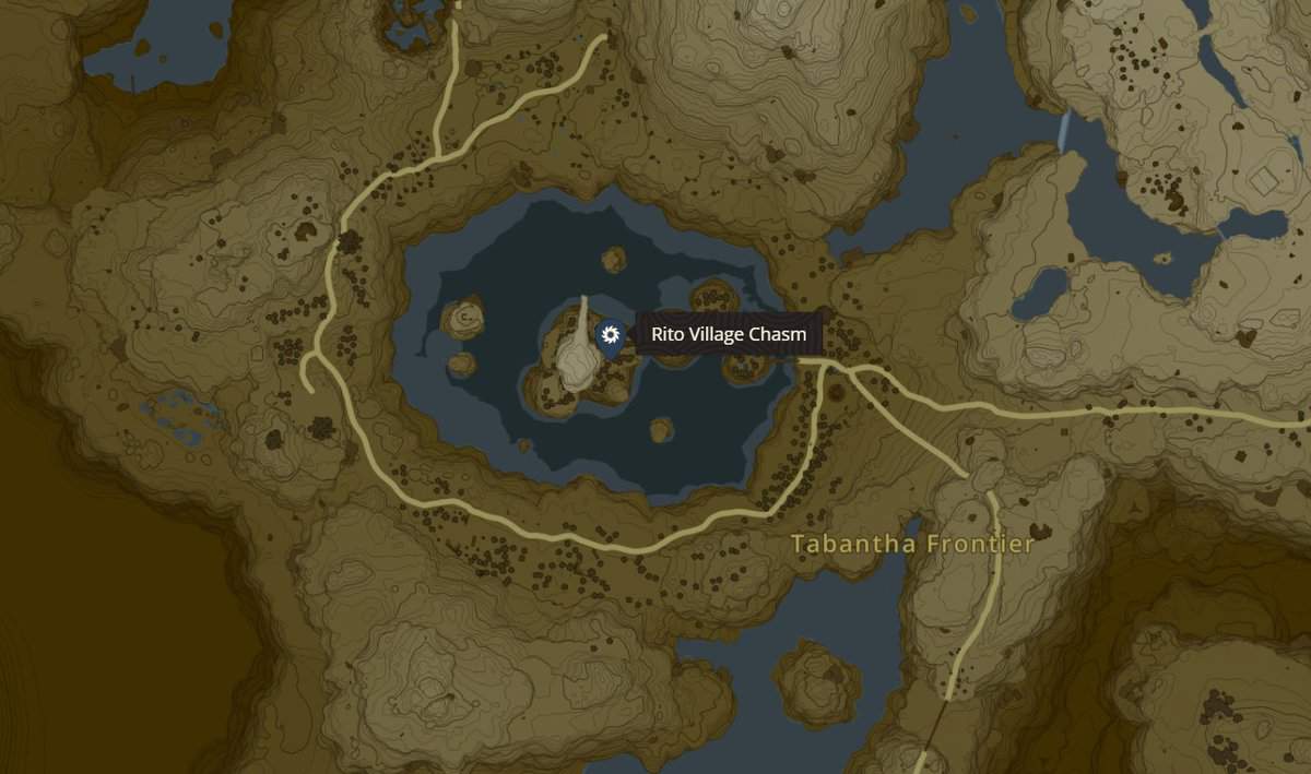 Rito Village Chasm location in Zelda TotK