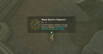 Royal Guard's Claymore in Zelda Tears of the Kingdom