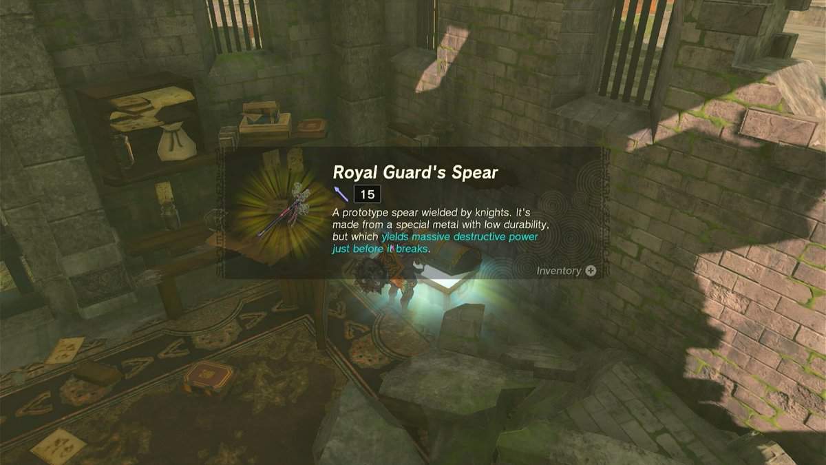 Royal Guard’s Spear in Zelda Tears of the Kingdom
