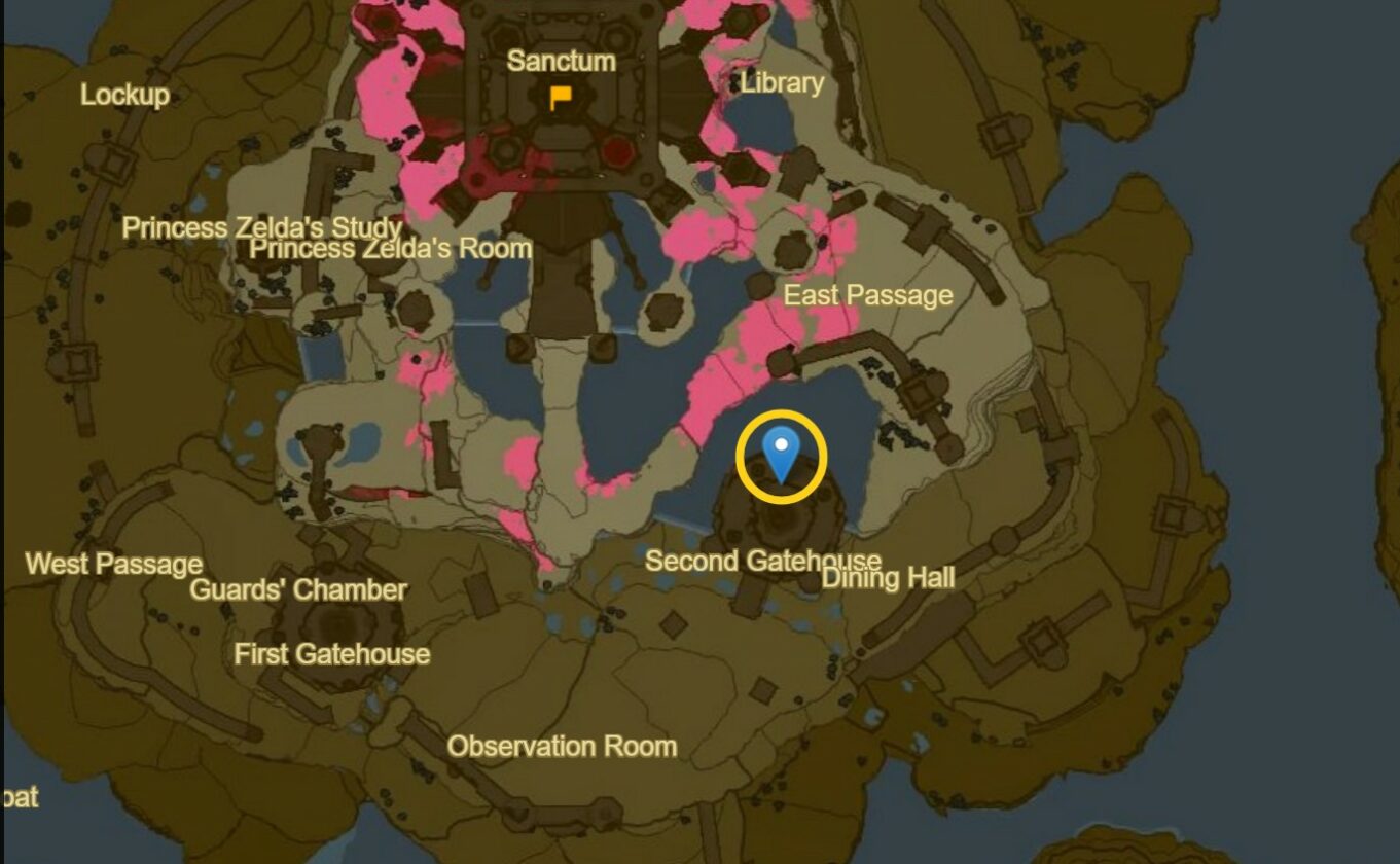 Second Gatehouse-Hyrule Castle location in Zelda TotK