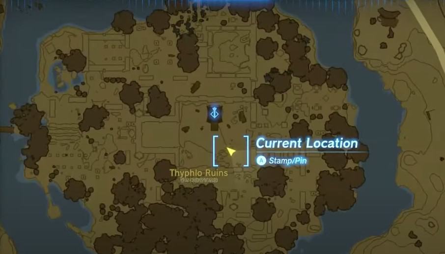Investigate the Thyphlo Ruins quest location in Tears of the Kingdom