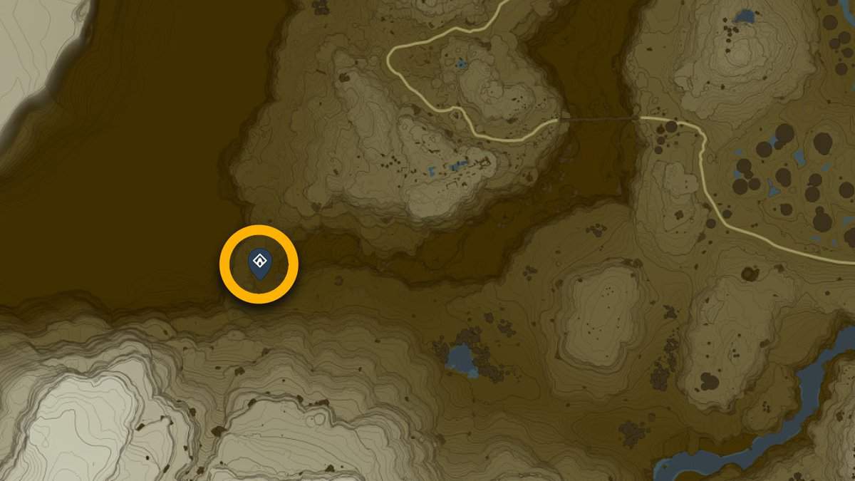 Gasas Shrine map location in Zelda: TotK