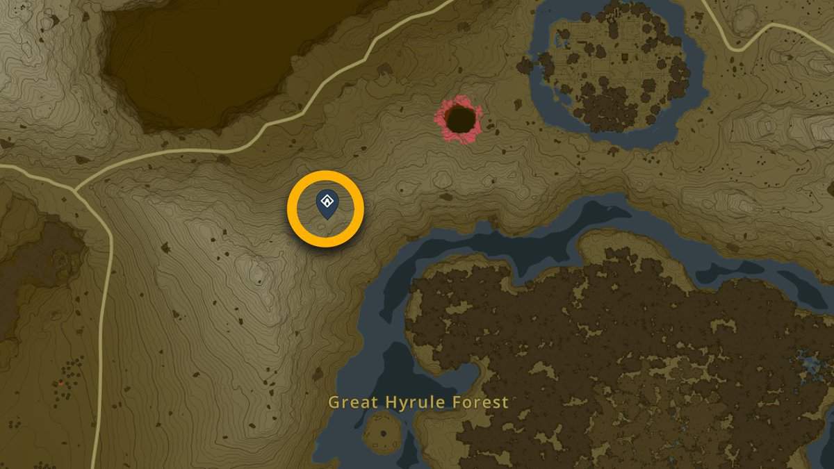 Kikakin Shrine map location in Zelda: TotK