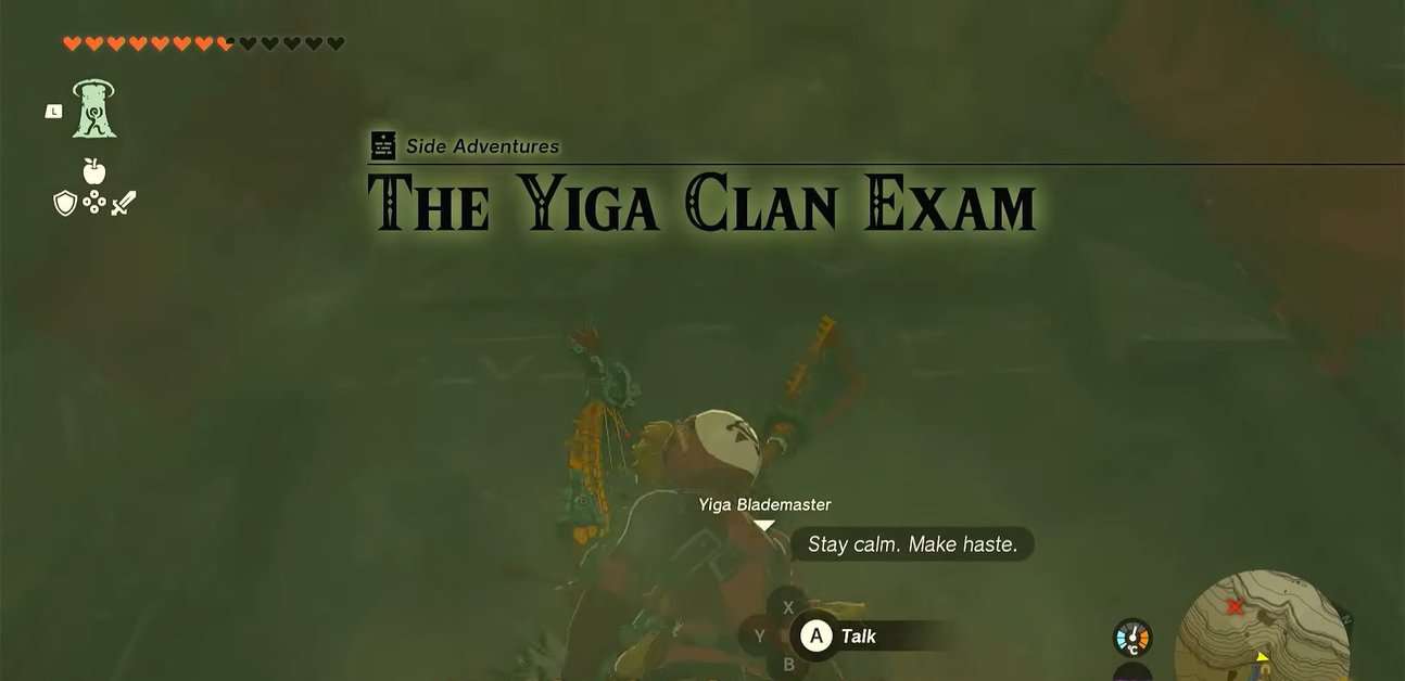 tears of the kingdom yiga clan exam