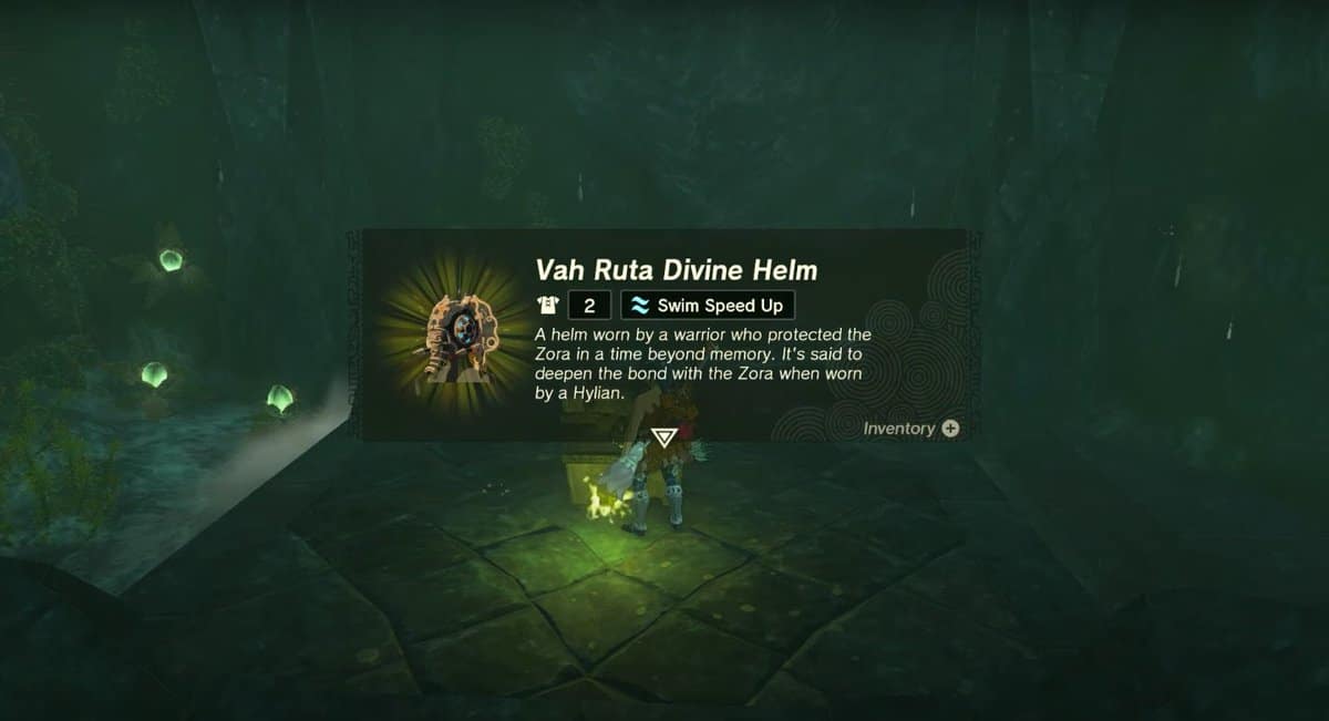 Vah Ruta Divine Helm in Zelda Tears of the Kingdom