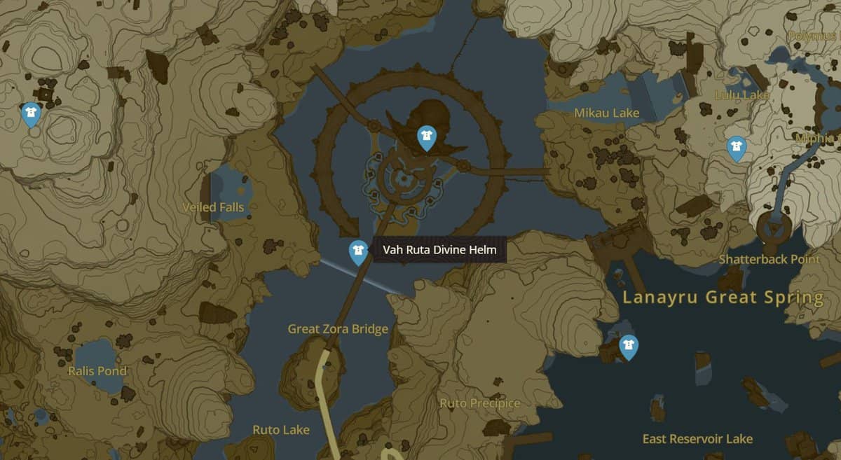 Vah Ruta Divine Helm location in Zelda TotK