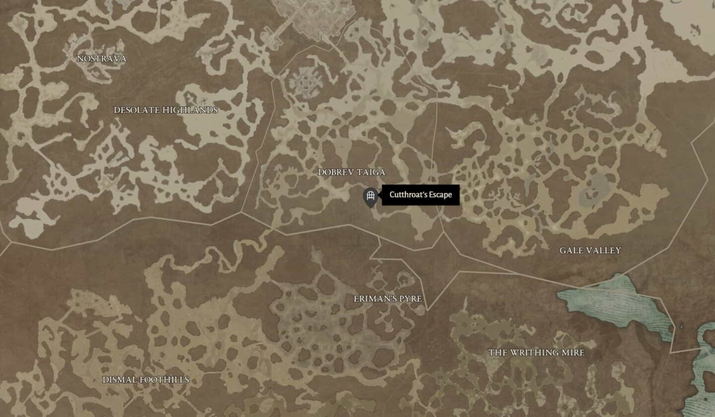 Outlaw Sharpshooter map location in Diablo 4
