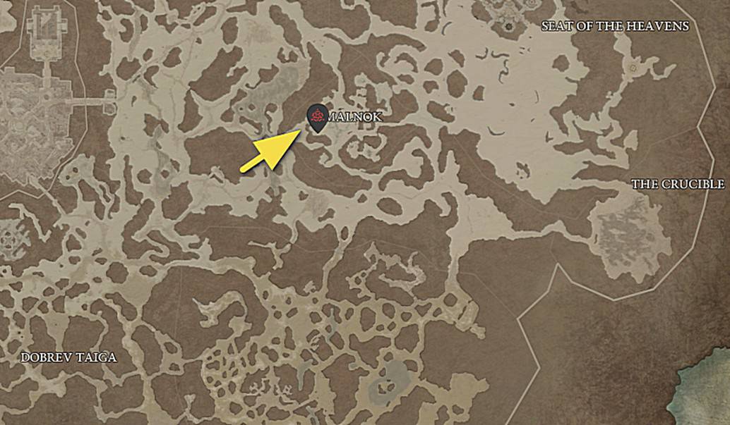 Diablo 4 Malnok stronghold location in Fractured Peaks