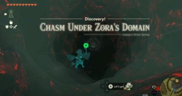 How To Get To Chasm Under Zora's Domain In Zelda: Tears Of The Kingdom