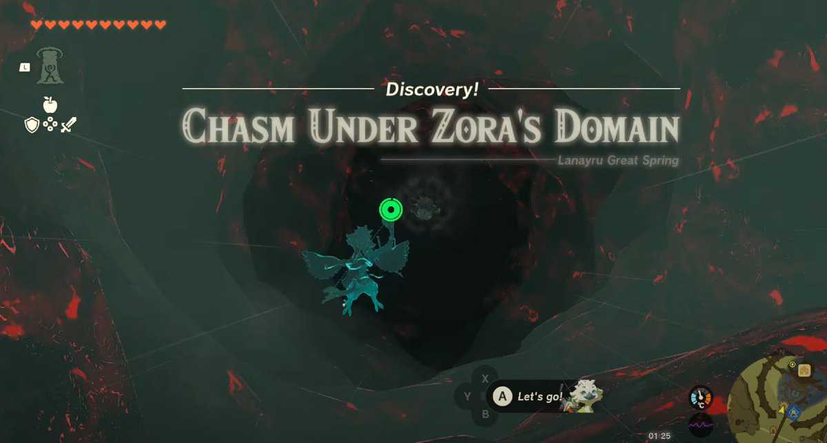 How To Get To Chasm Under Zora’s Domain In Zelda: Tears Of The Kingdom