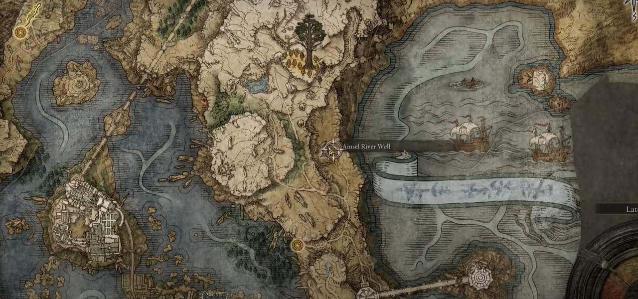 Ainsel River Map Fragment location