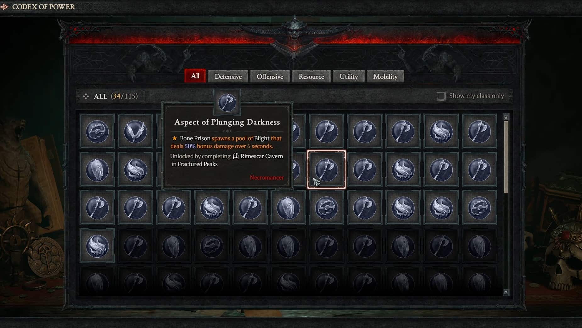 Aspect of Plunging Darkness in Diablo 4