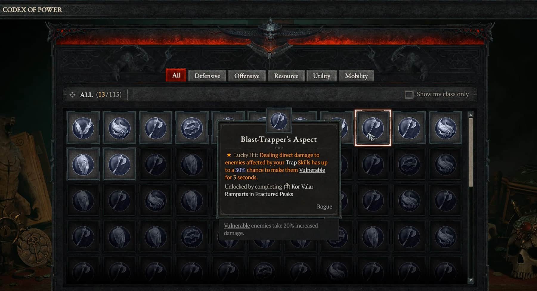 Blast-Trapper's Aspect in Diablo 4