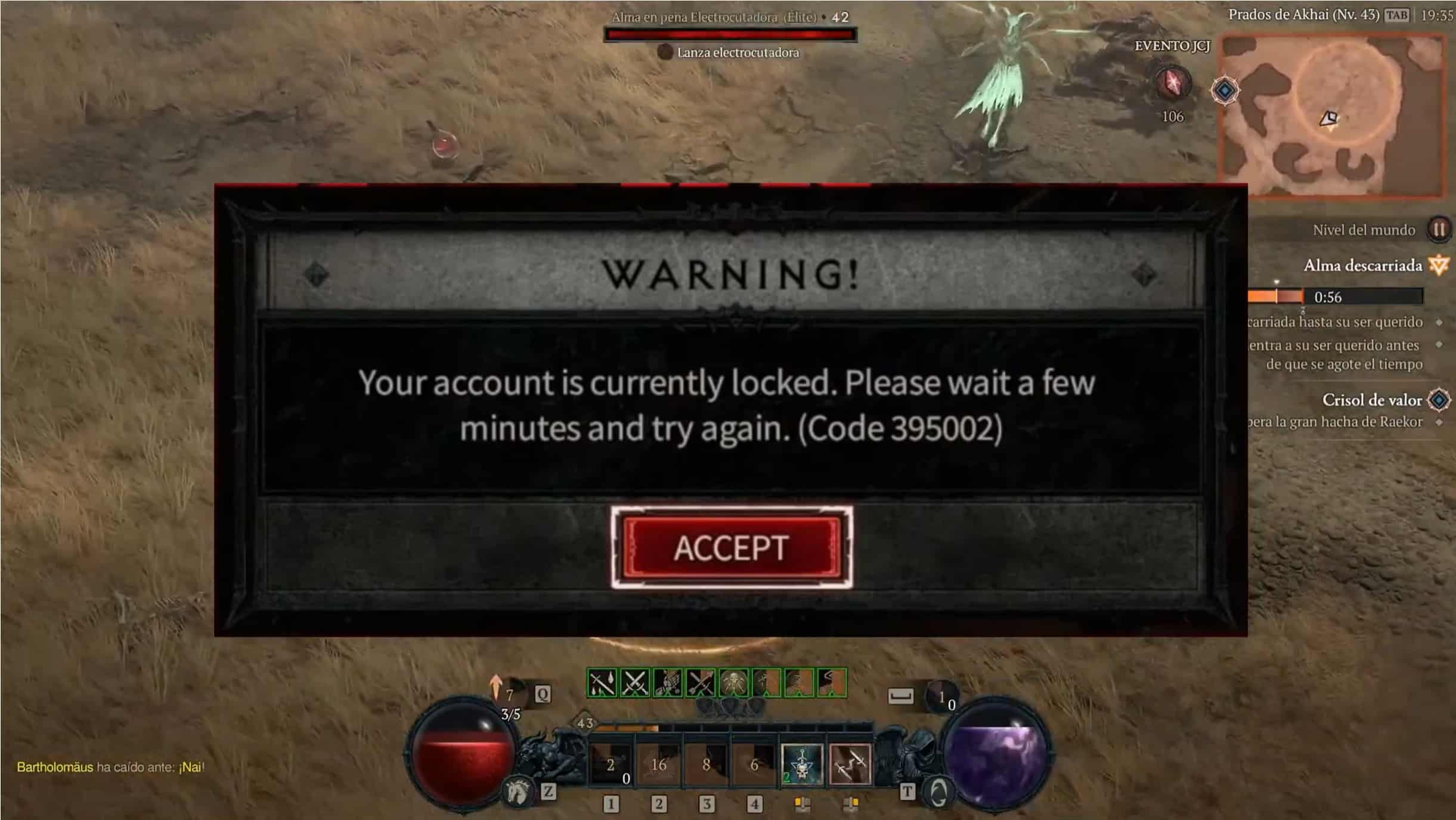 Diablo 4 Account Locked