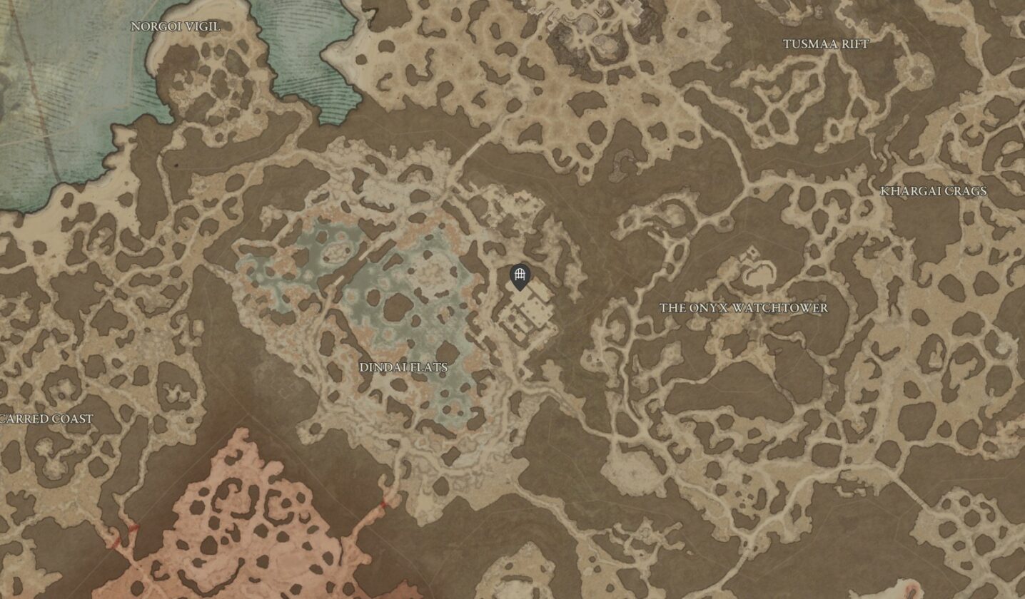 Aspect of Biting cold map location in Diablo 4