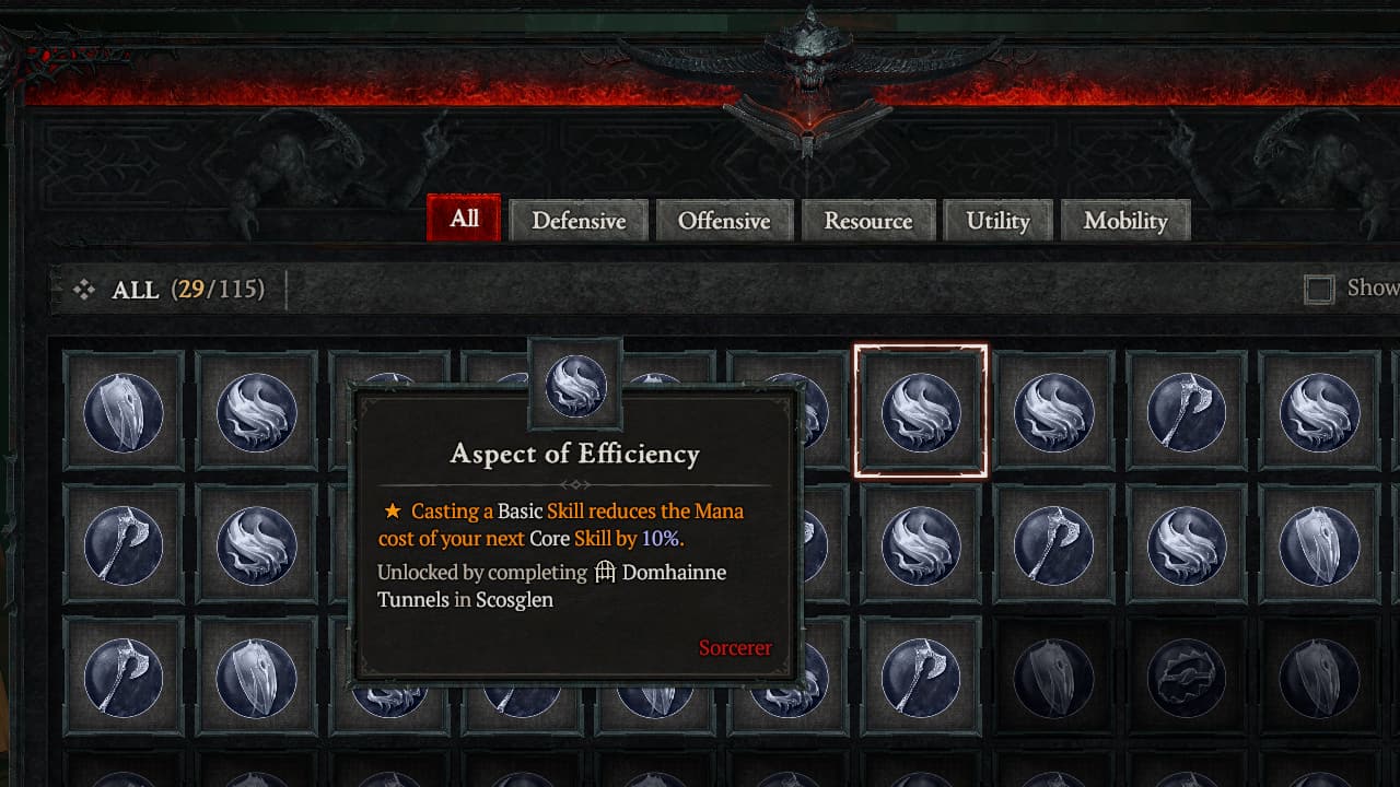 How To Get Aspect Of Efficiency In Diablo 4