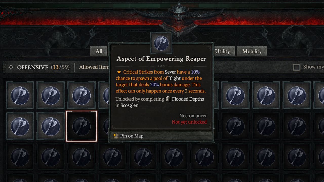 Diablo 4 Aspect Of Empowering Reaper