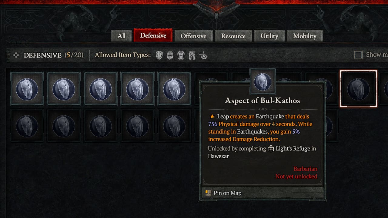 Diablo 4 Aspect of Bul-Kathos