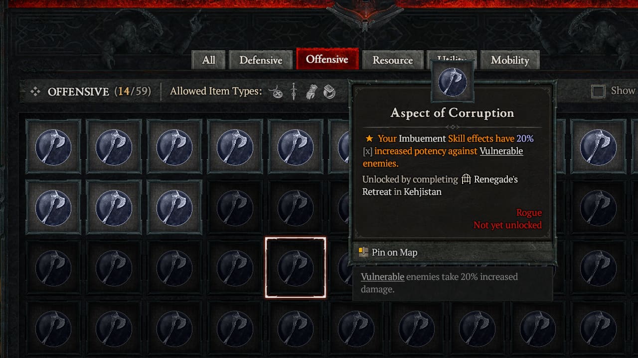 Diablo 4 Aspect of Corruption