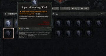 Diablo 4 Aspect of Numbing Wrath