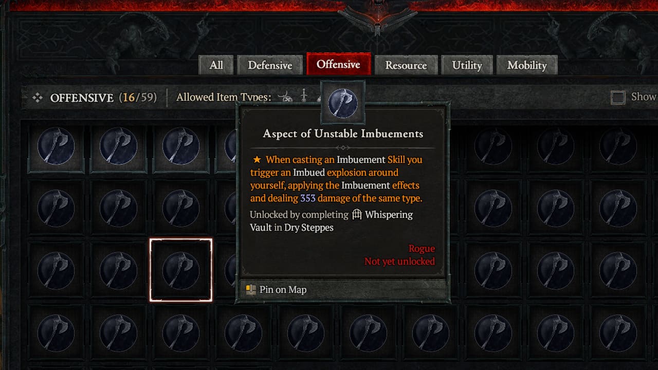 Diablo 4 Aspect of Unstable Imbuements
