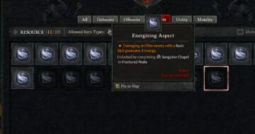 Diablo 4 Energizing Aspect