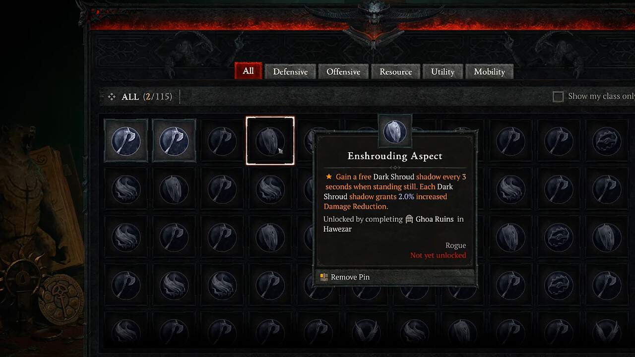 Diablo 4 Enshrouding Aspect
