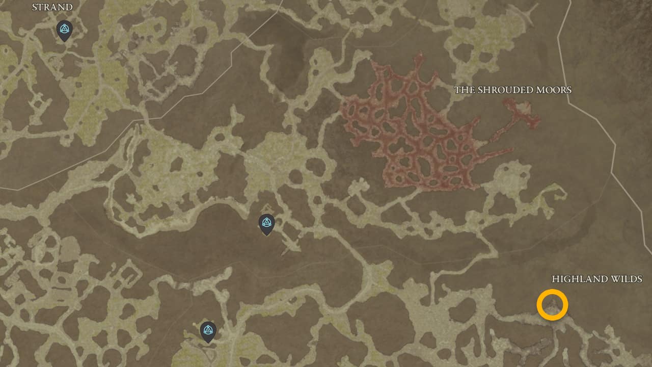 Where to find Gaspar Stilbian on the Diablo 4 map.