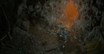 The dungeon entrance of Hive in Diablo 4.
