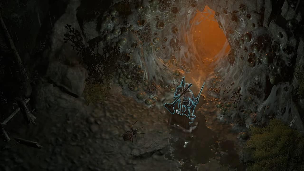 The dungeon entrance of Hive in Diablo 4.