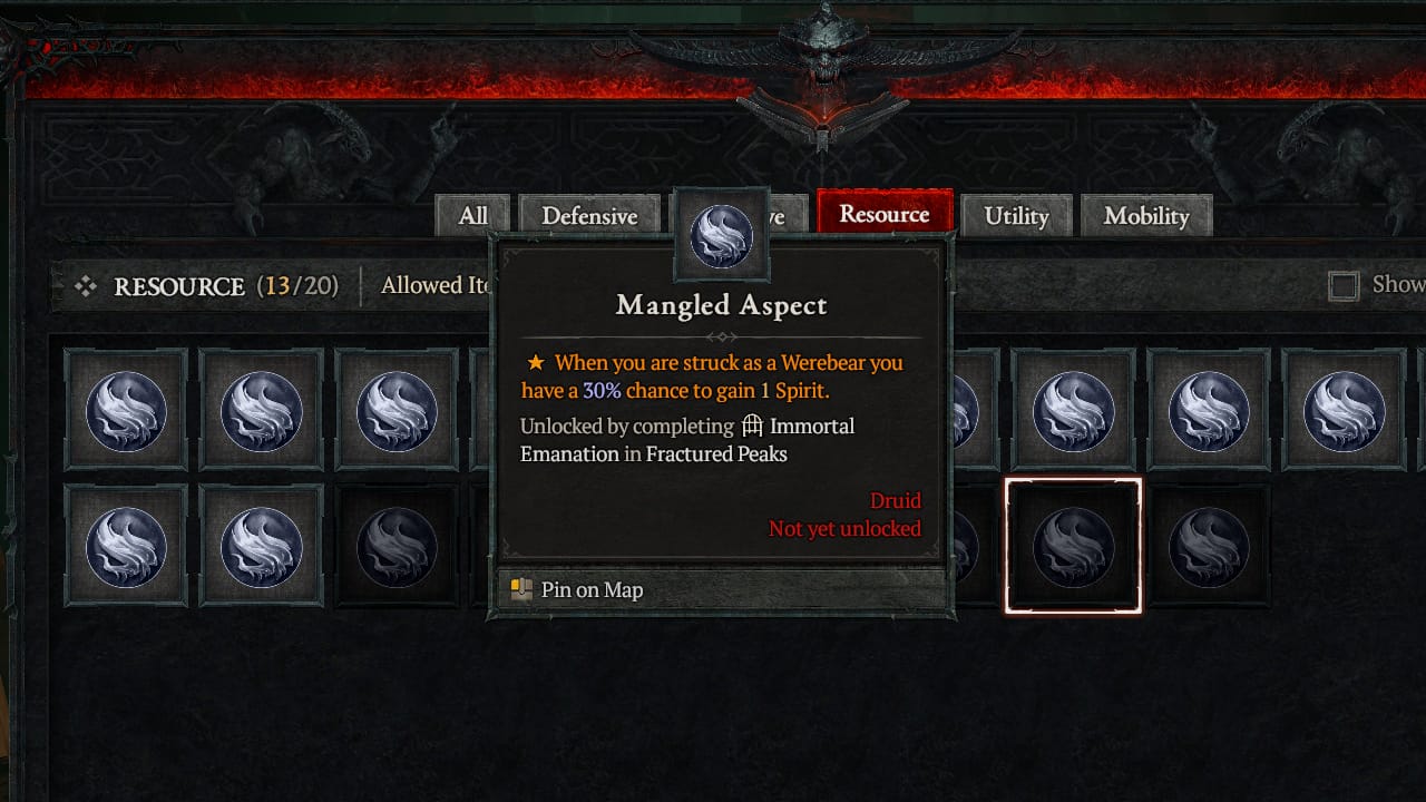 Diablo 4 Mangled Aspect
