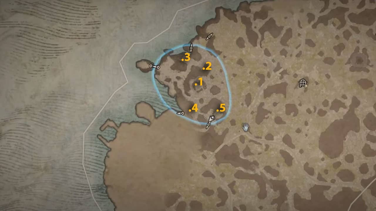 Sodden Growths map locations in Diablo 4