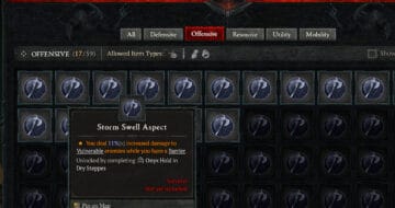 Diablo 4 Storm Swell Aspect