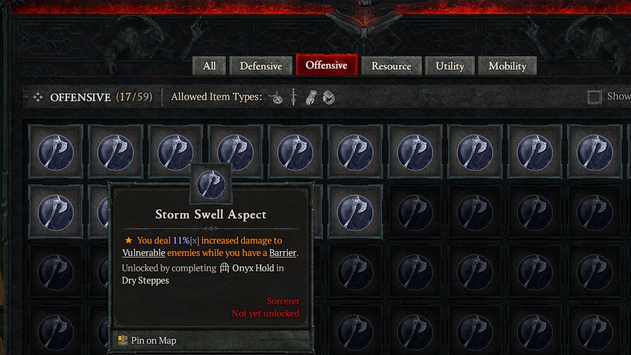 Diablo 4 Storm Swell Aspect