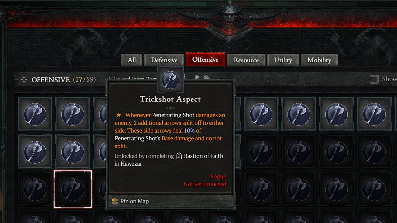 Diablo 4 Trickshot Aspect