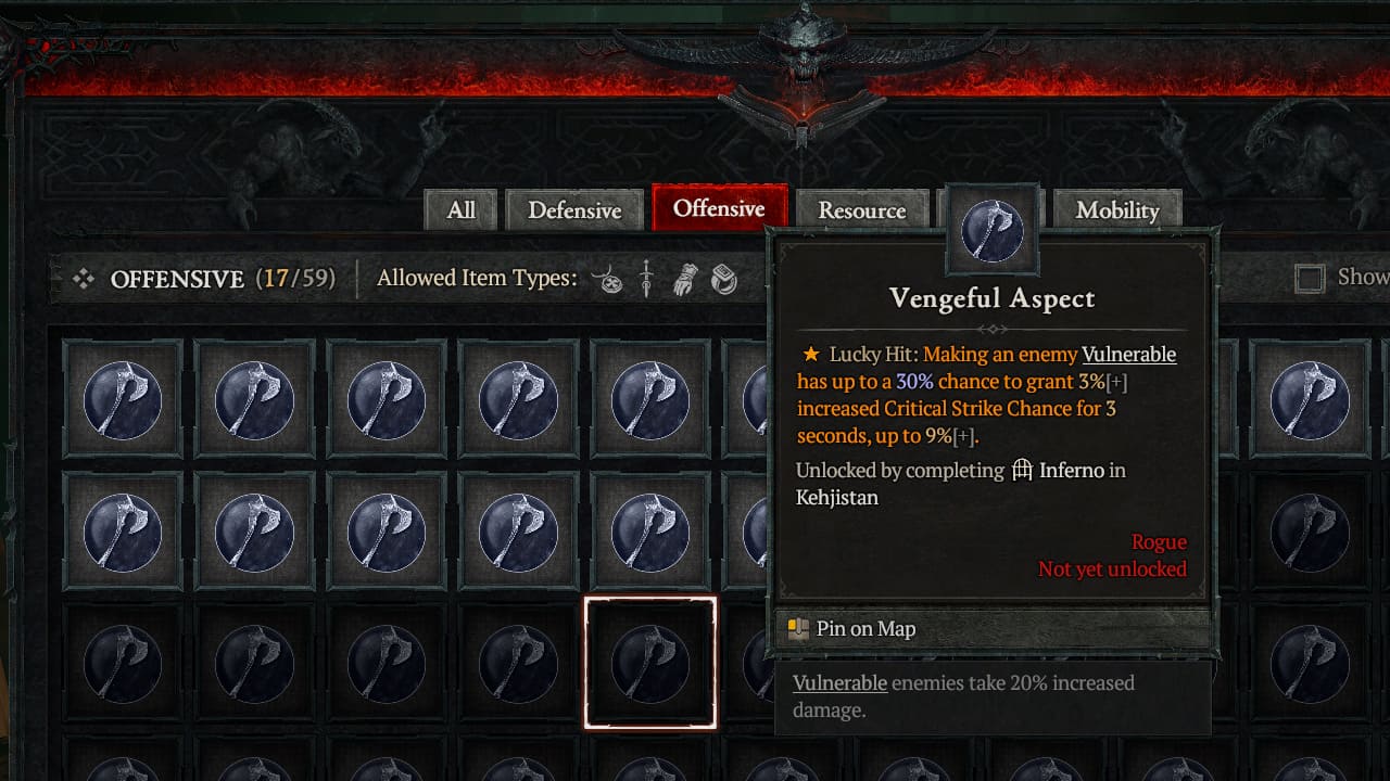Diablo 4 Vengeful Aspect