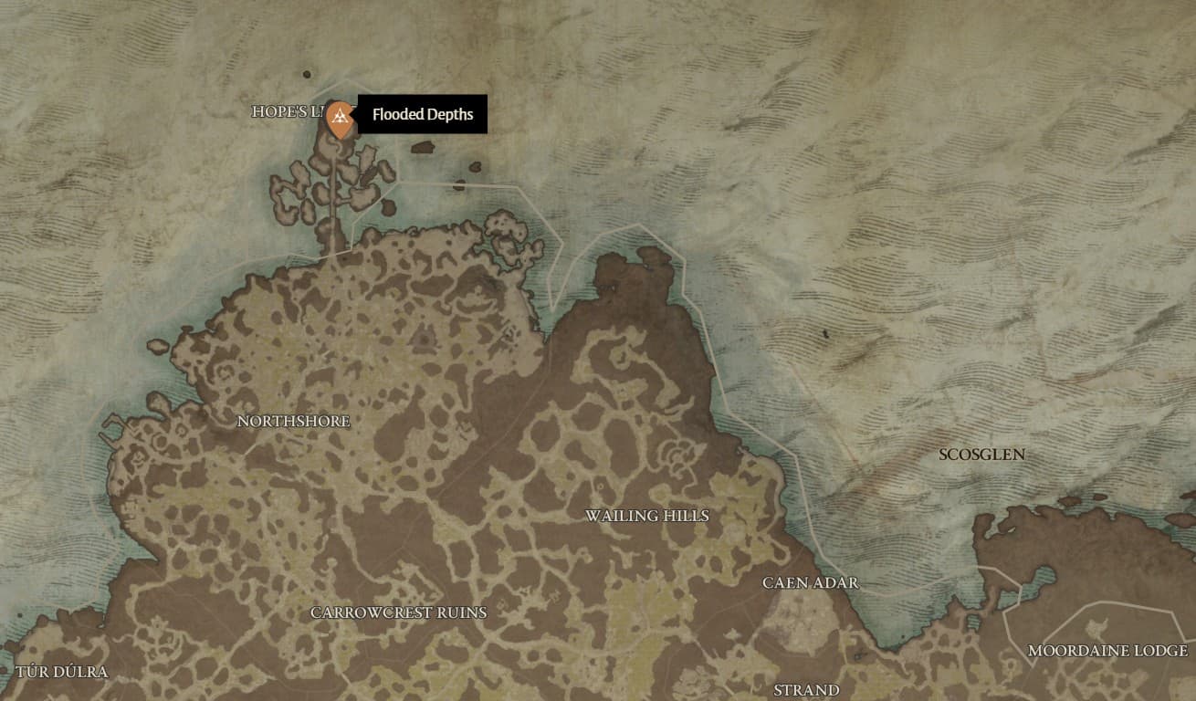 Flooded Depths location in Diablo 4