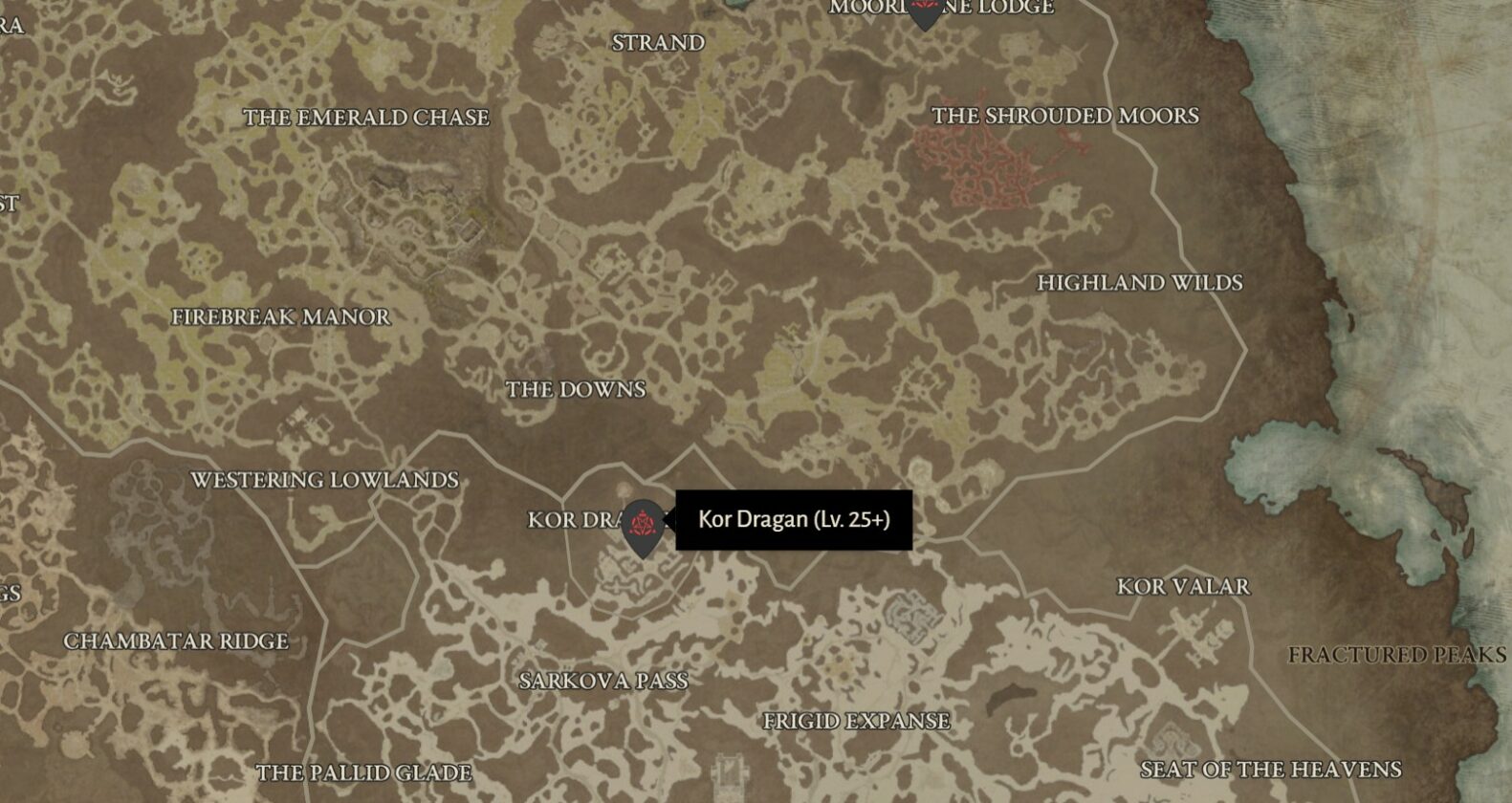 Kor Dragan location in Diablo 4