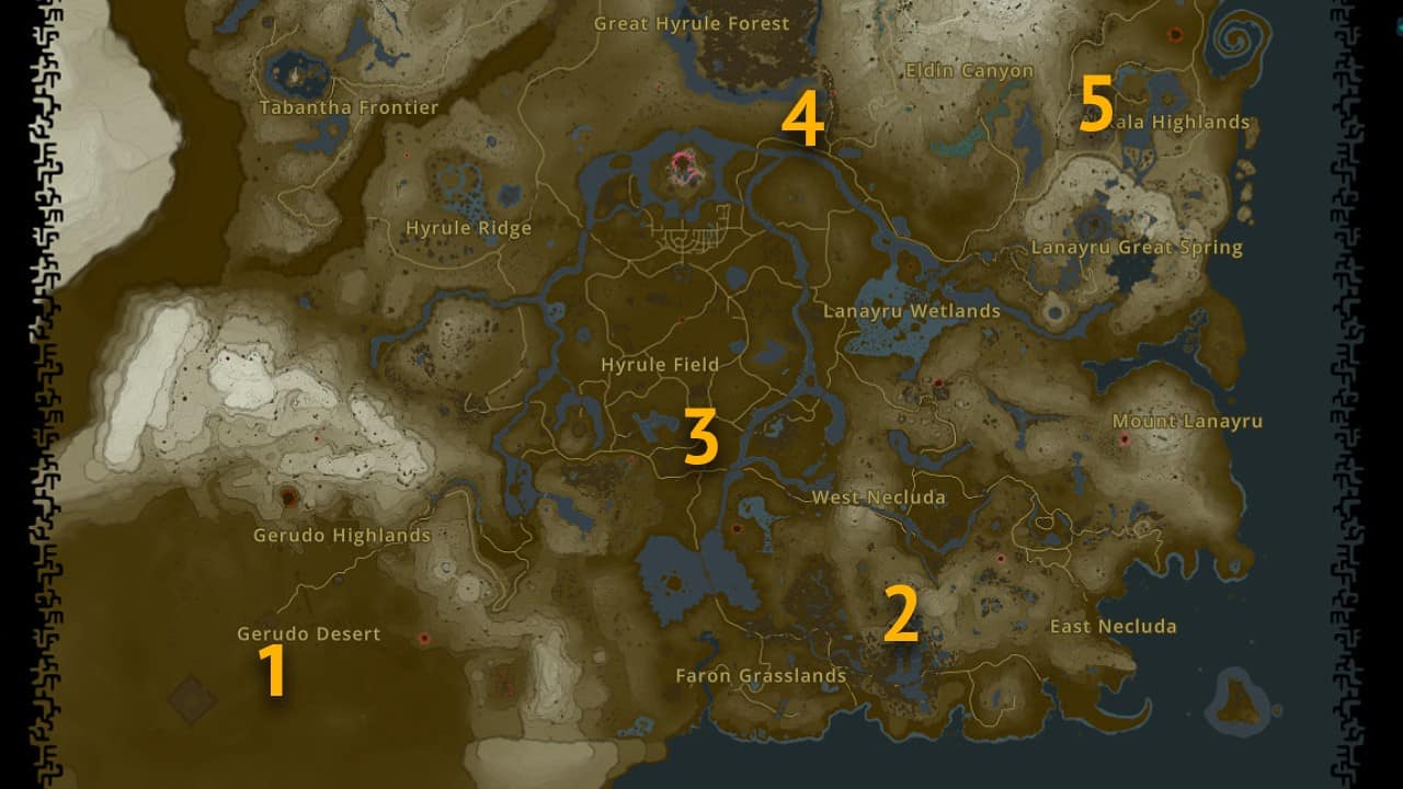 Sturdy Long Stick map locations in Tears of the Kingdom