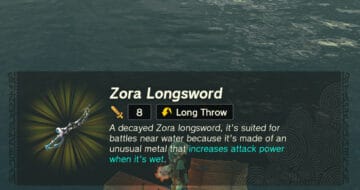 Tears of the Kingdom Zora Longsword