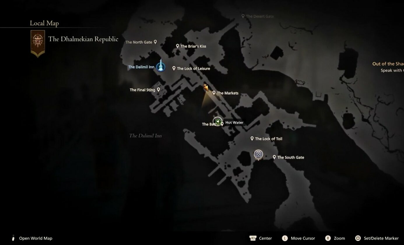 hot water quest map image in Final Fantasy 16