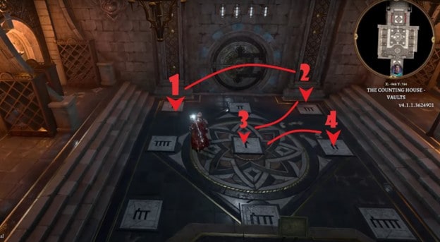Counting House Vault Plates Pattern in Baldur’s Gate 3  