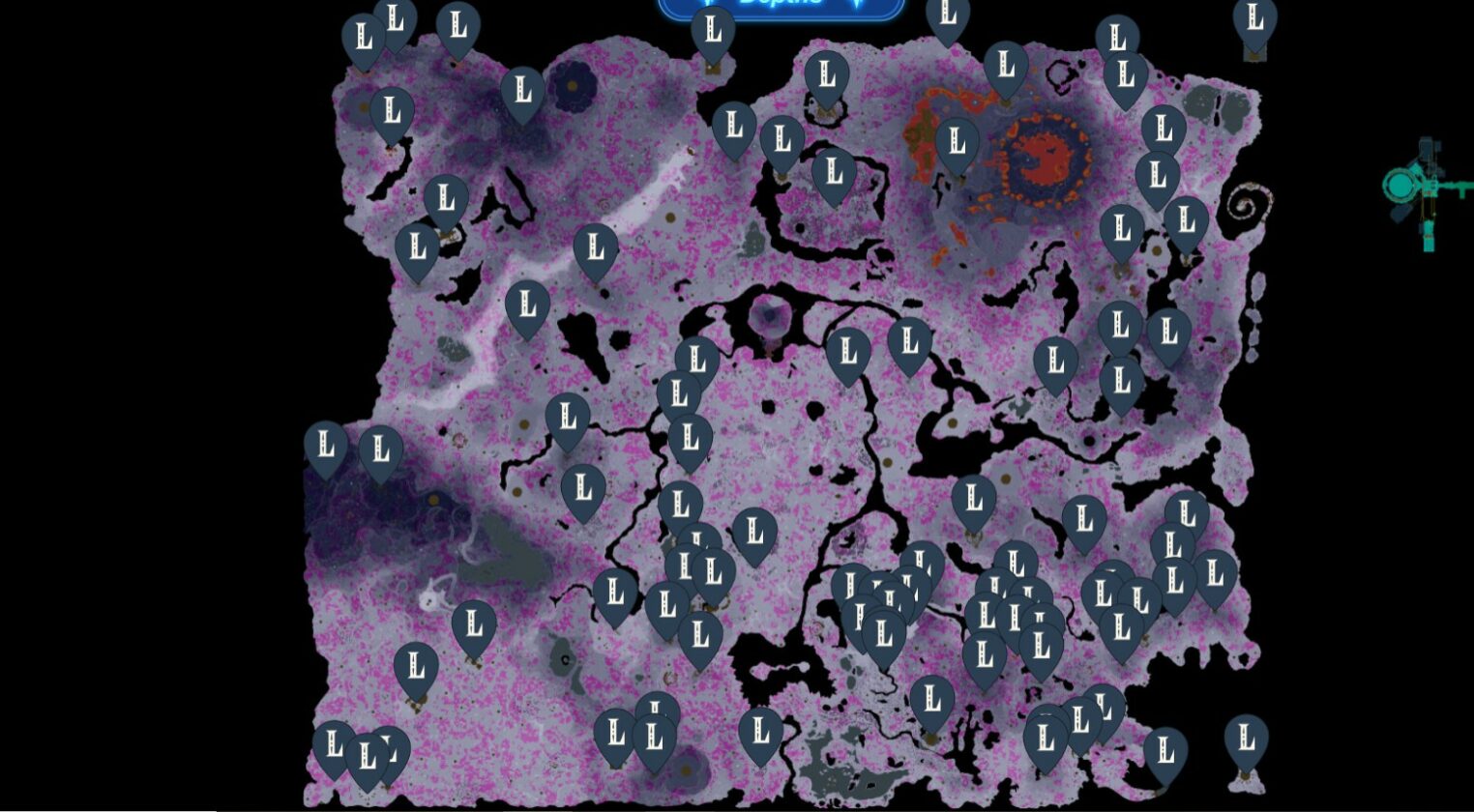 Zelda Totk Depths Landmarks Map