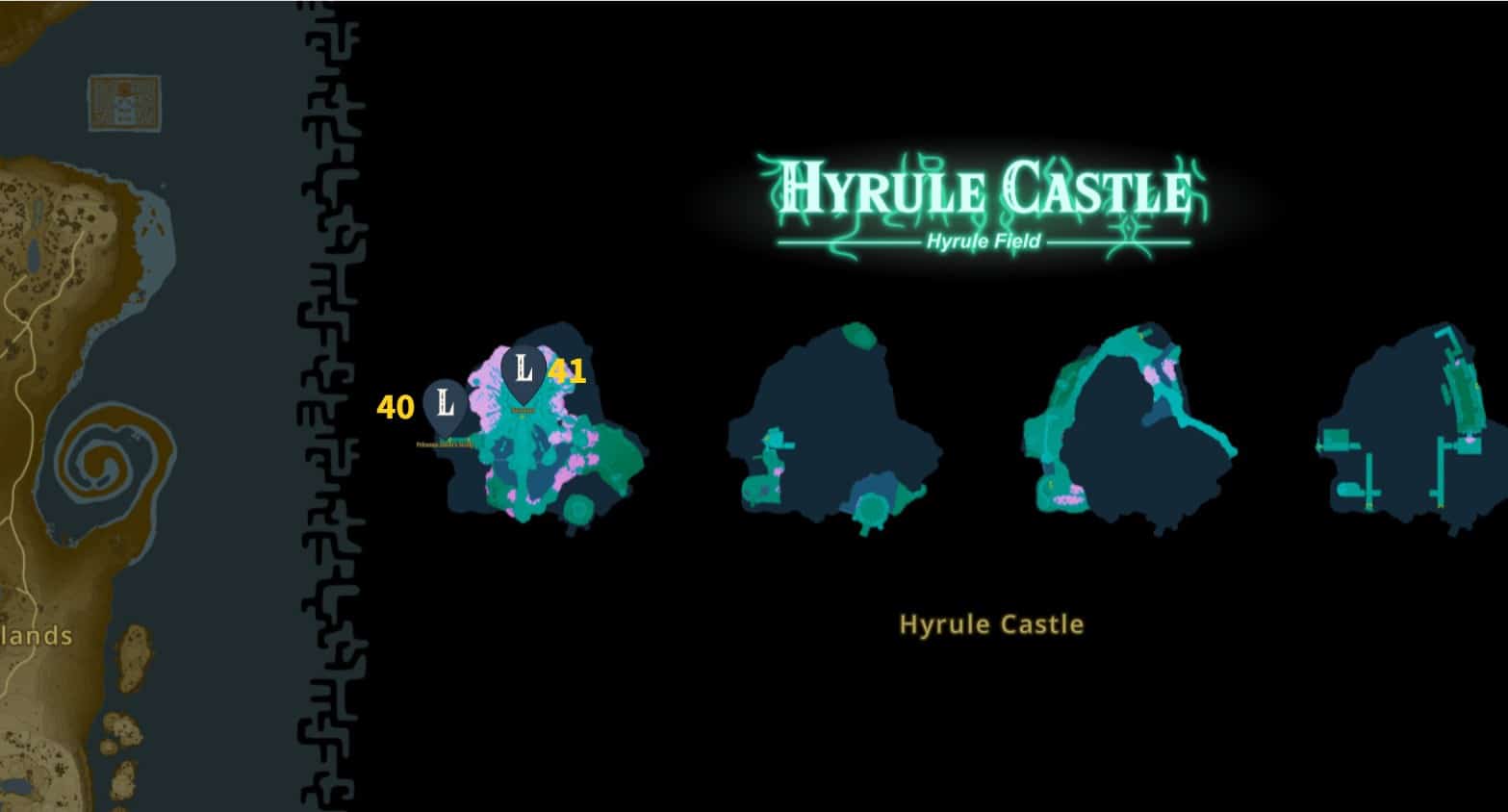 Hyrule Castle Landmarks All TotK