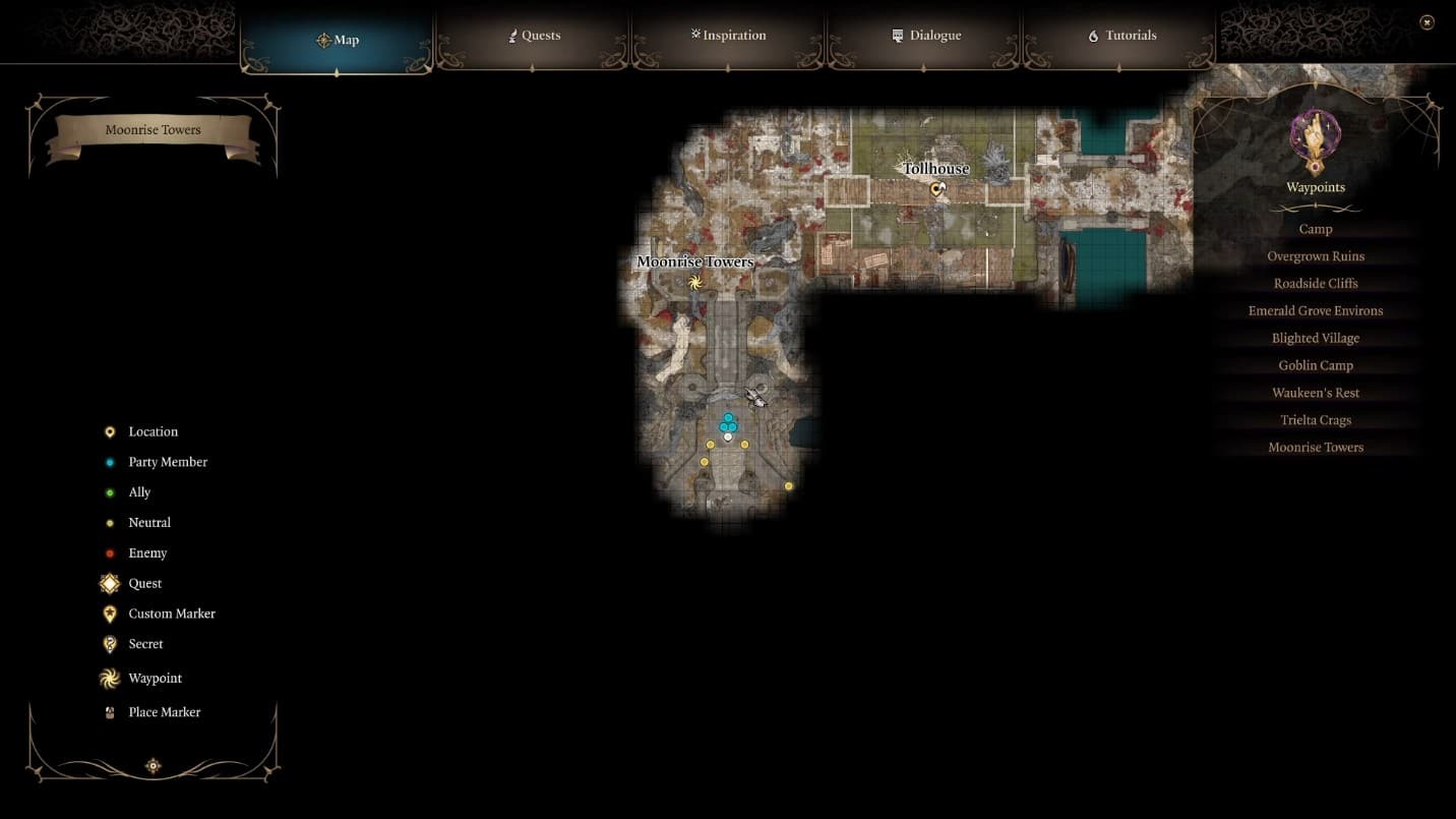 Moonrise Towers location In Baldur’s Gate 3