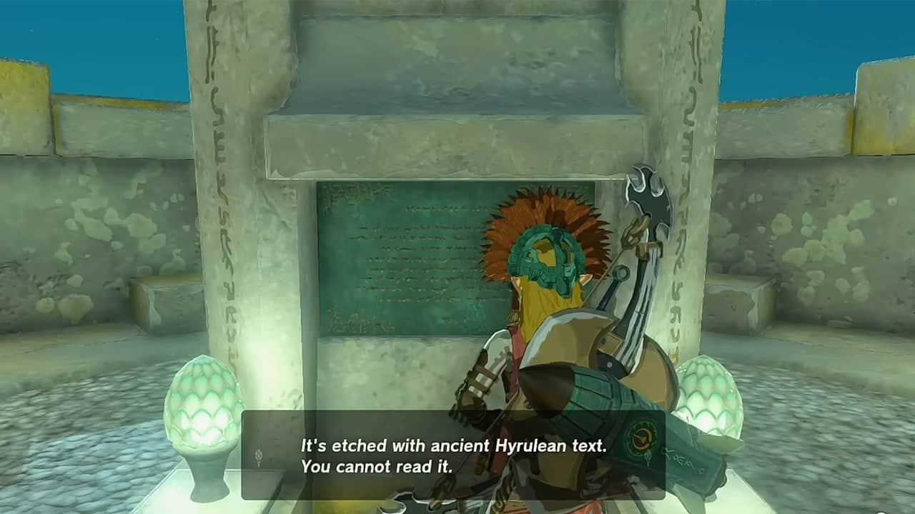 How To Read Ancient Hyrulean Text In Zelda: Tears Of The Kingdom