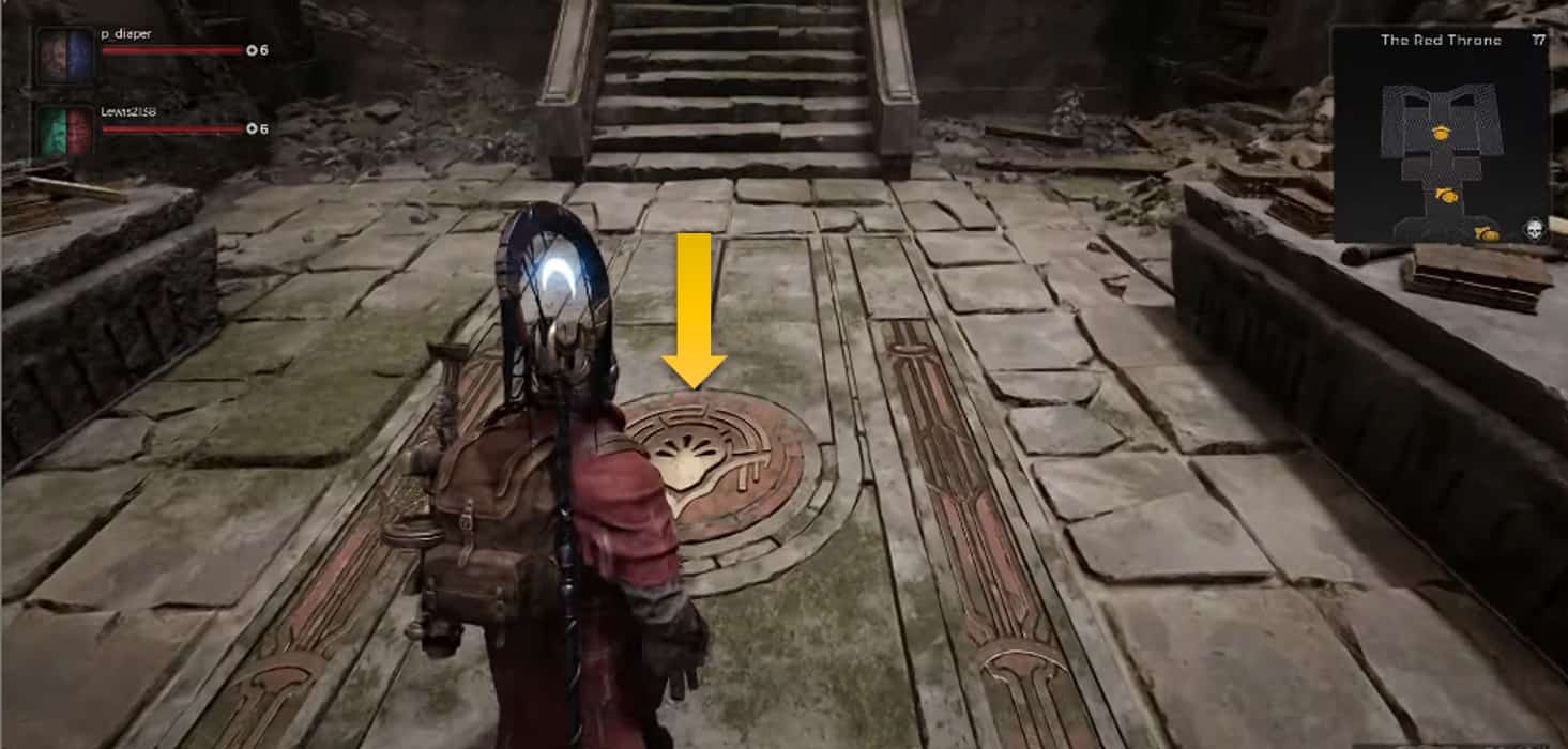 Trapdoor in the middle of Library in Remnnat 2