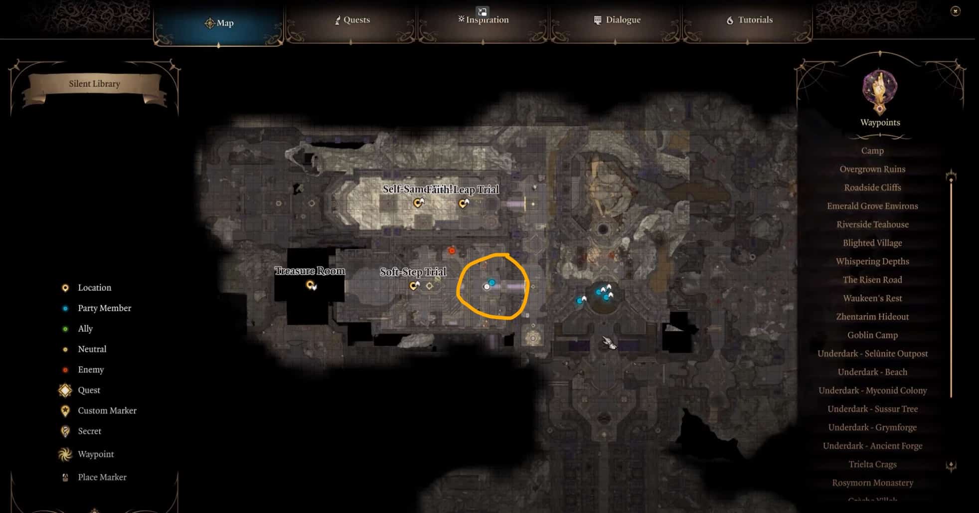 BG3 Silent Library Puzzle location